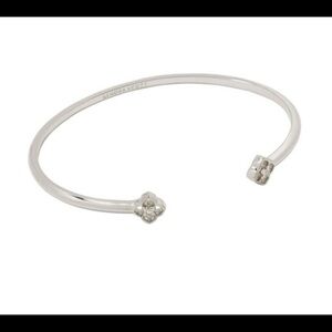 Iris white cuff bracelet with rhodium finish from Kendrascott NWT#1656